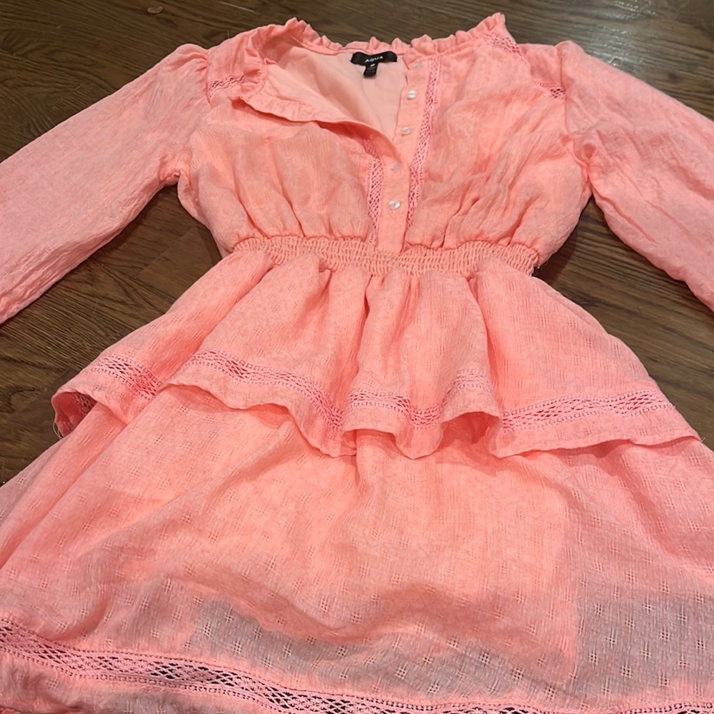 Pink  Aqua dress size small NEVER WORN